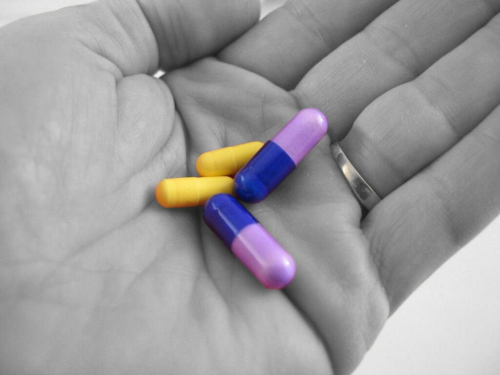 pills in hand